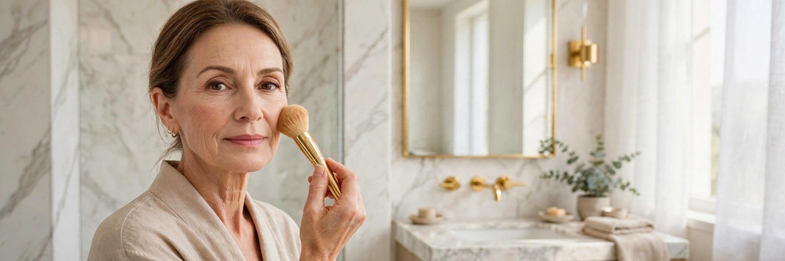 How to Use Loose Powder on Mature Skin Without Emphasizing Fine Lines